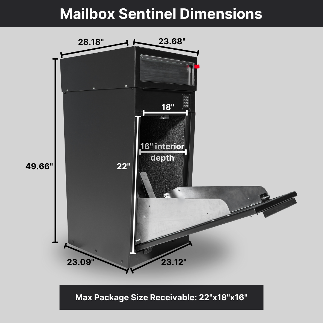 Mailbox Sentinel - Combination Mail and Package Box