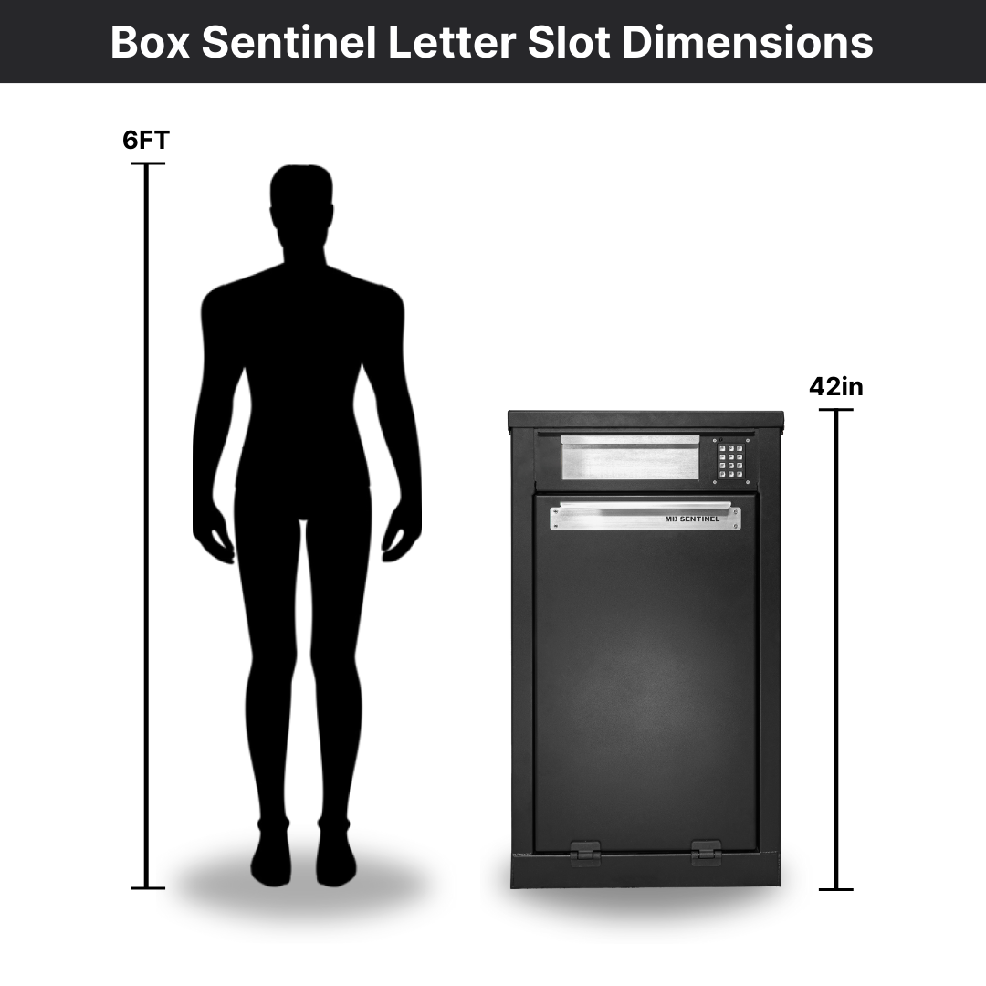 Box Sentinel with Letter Slot for Fences and Columns - Combination Mail and Package Box